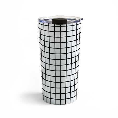 Little Arrow Design Co monochrome grid Travel Mug