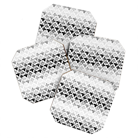 Little Arrow Design Co monochrome watercolor cross Coaster Set