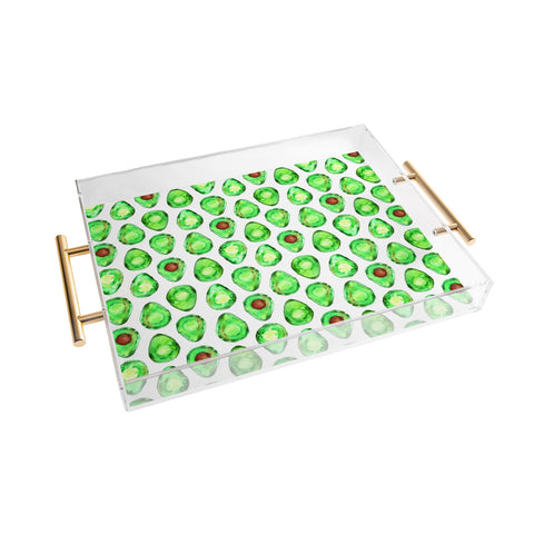 Little Arrow Design Co more avocados please Acrylic Tray