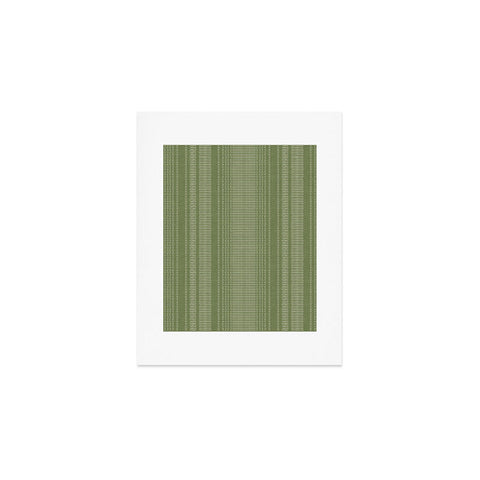 Little Arrow Design Co morse stripe avocado Art Print