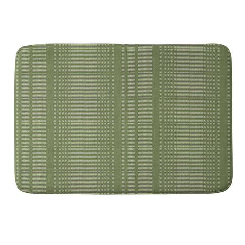Little Arrow Design Co morse stripe avocado Memory Foam Bath Mat