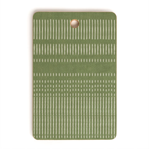 Little Arrow Design Co morse stripe avocado Cutting Board Rectangle