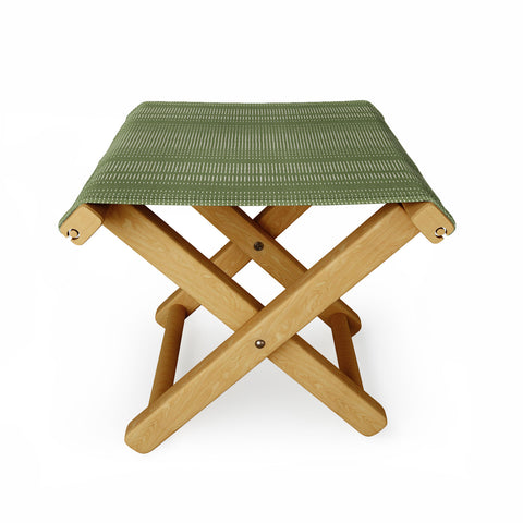 Little Arrow Design Co morse stripe avocado Folding Stool