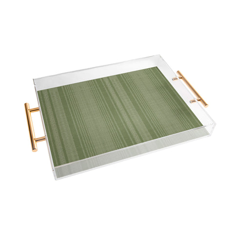 Little Arrow Design Co morse stripe avocado Acrylic Tray