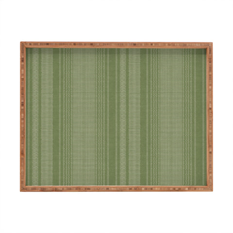 Little Arrow Design Co morse stripe avocado Rectangular Tray