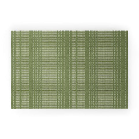 Little Arrow Design Co morse stripe avocado Welcome Mat