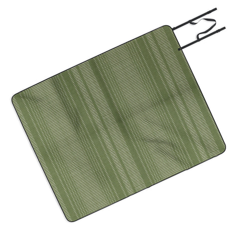 Little Arrow Design Co morse stripe avocado Picnic Blanket