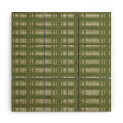 Little Arrow Design Co morse stripe avocado Wood Wall Mural