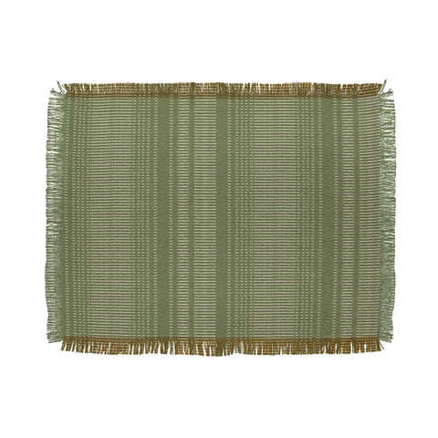 Little Arrow Design Co morse stripe avocado Throw Blanket