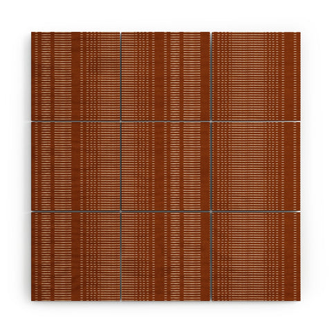 Little Arrow Design Co morse stripe cinnamon Wood Wall Mural