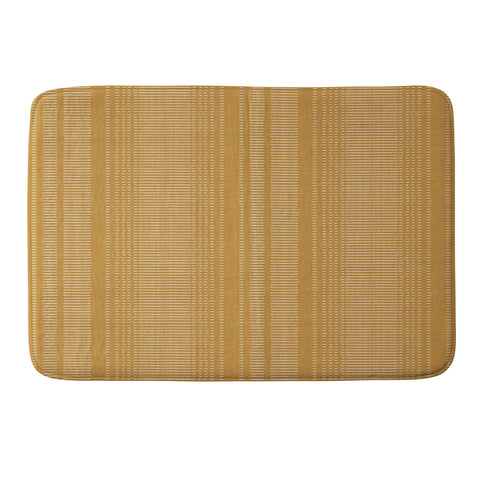 Little Arrow Design Co morse stripe ochre Memory Foam Bath Mat