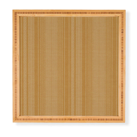 Little Arrow Design Co morse stripe ochre Framed Wall Art