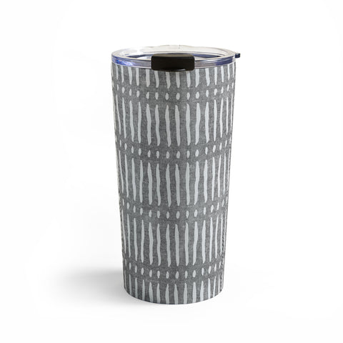 Little Arrow Design Co mud cloth dash gray Travel Mug