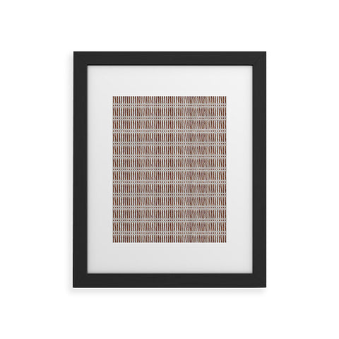 Little Arrow Design Co mud cloth dash rust Framed Art Print havenly