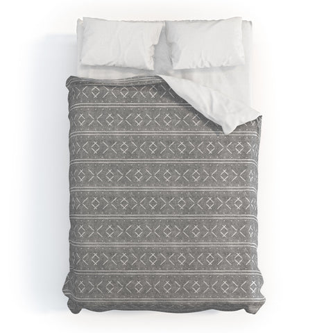 Little Arrow Design Co mud cloth stitch gray Duvet Cover