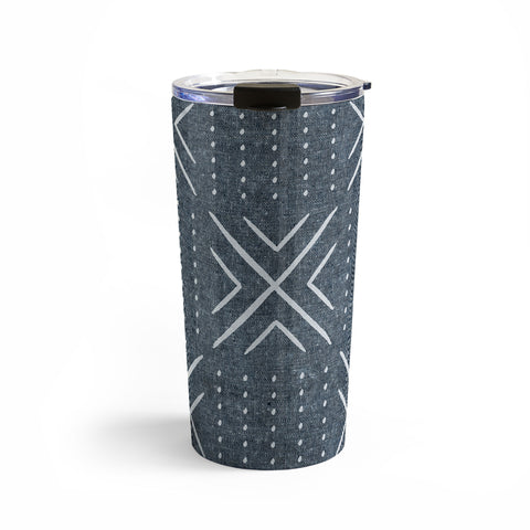 Little Arrow Design Co mud cloth tile navy Travel Mug