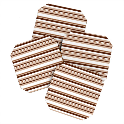Little Arrow Design Co multi stripe espresso Coaster Set