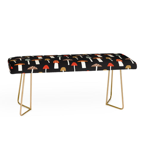 Little Arrow Design Co mushrooms on charcoal Bench