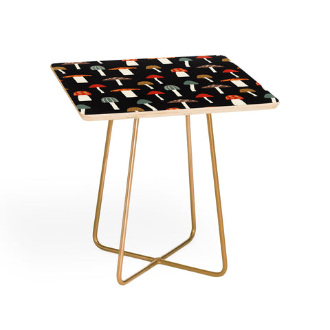 Little Arrow Design Co mushrooms on charcoal Side Table