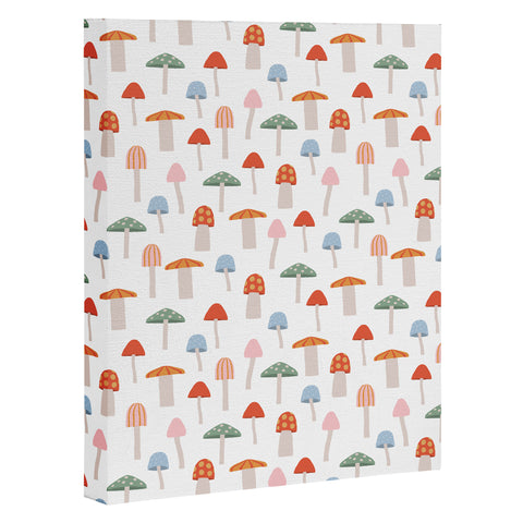 Little Arrow Design Co mushrooms on white Art Canvas
