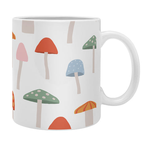 Little Arrow Design Co mushrooms on white Coffee Mug