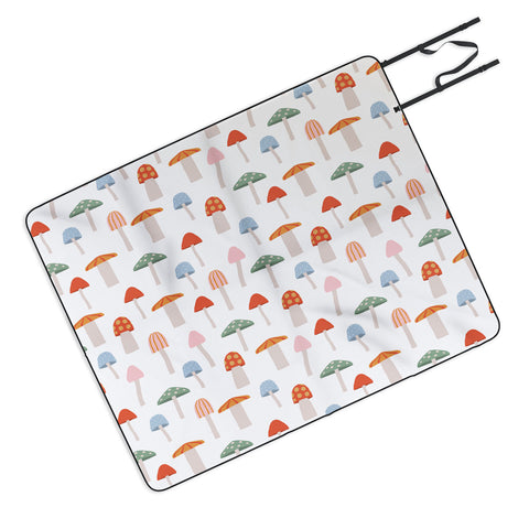 Little Arrow Design Co mushrooms on white Picnic Blanket