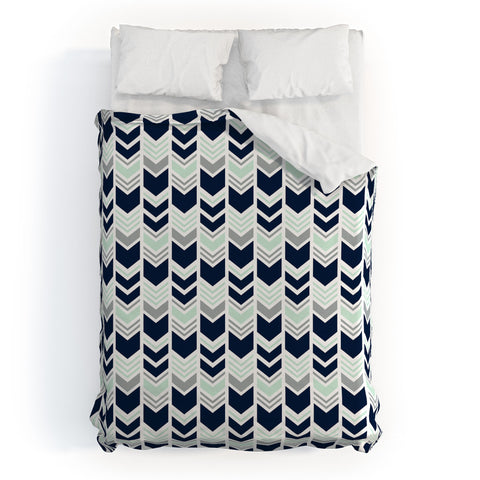 Little Arrow Design Co northern lights chevron Duvet Cover