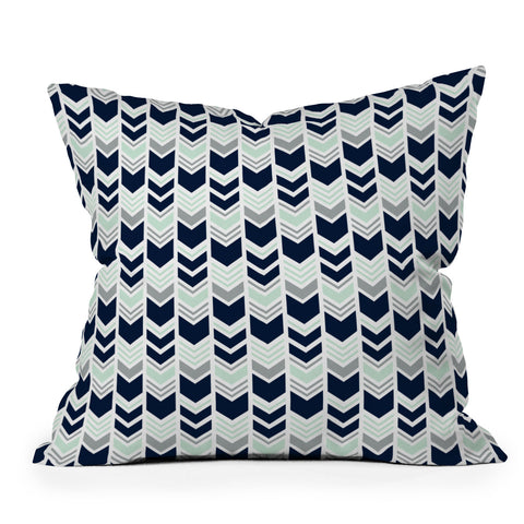 Little Arrow Design Co northern lights chevron Outdoor Throw Pillow