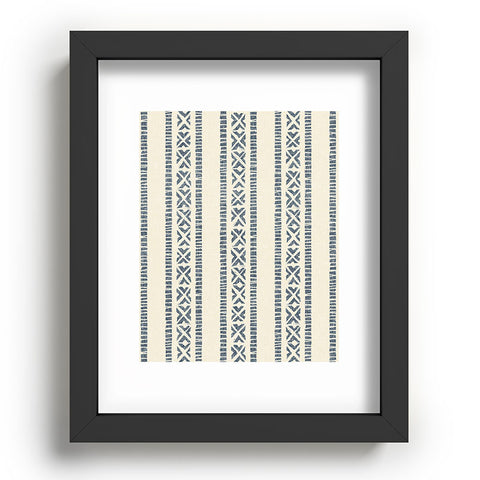 Little Arrow Design Co oceania vertical stripes navy Recessed Framing Rectangle