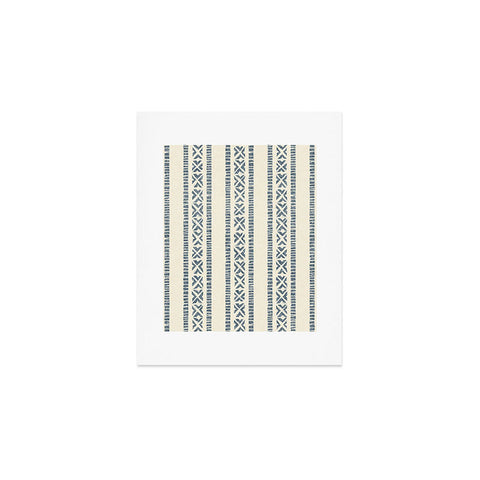 Little Arrow Design Co oceania vertical stripes navy Art Print