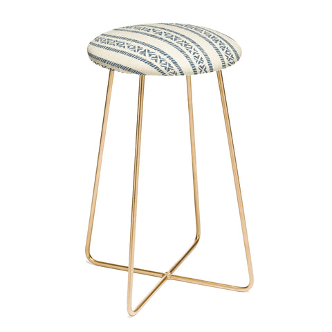 Little Arrow Design Co oceania vertical stripes navy Counter Stool