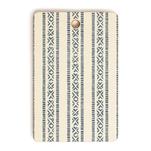 Little Arrow Design Co oceania vertical stripes navy Cutting Board Rectangle