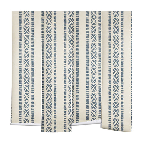 Little Arrow Design Co oceania vertical stripes navy Wall Mural