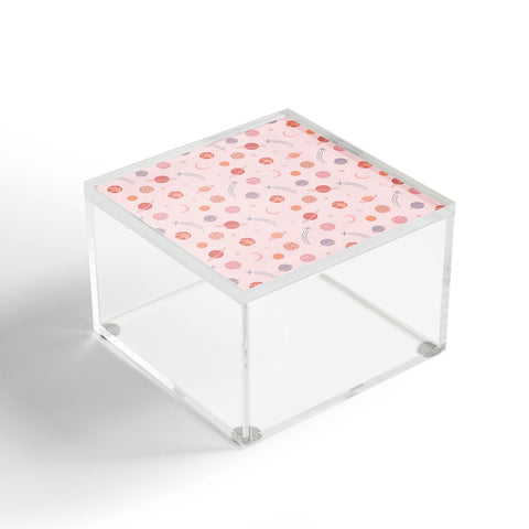 Little Arrow Design Co Planets Outer Space on pink Acrylic Box
