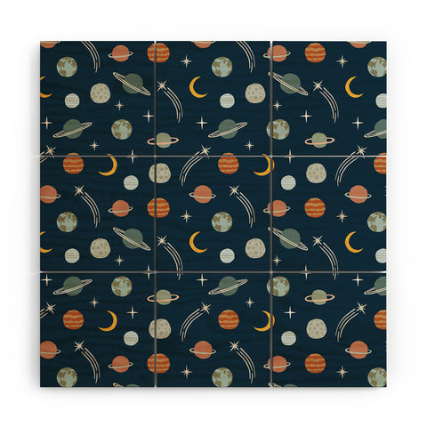 Little Arrow Design Co Planets Outer Space Wood Wall Mural