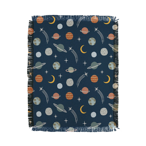 Little Arrow Design Co Planets Outer Space Throw Blanket
