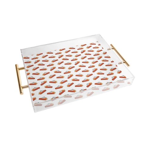 Little Arrow Design Co pumpkin pie slices Acrylic Tray