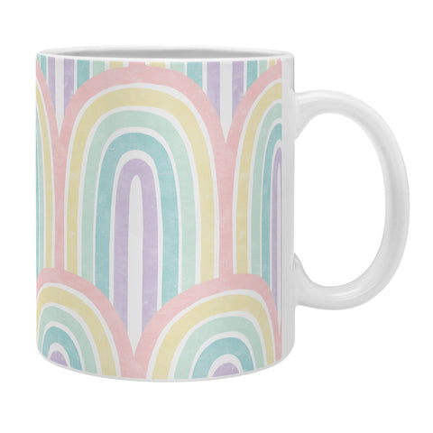 Little Arrow Design Co rainbow scallops pastel Coffee Mug