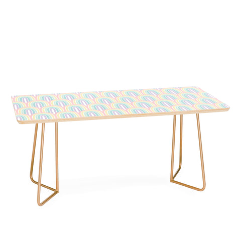Little Arrow Design Co rainbow scallops pastel Coffee Table