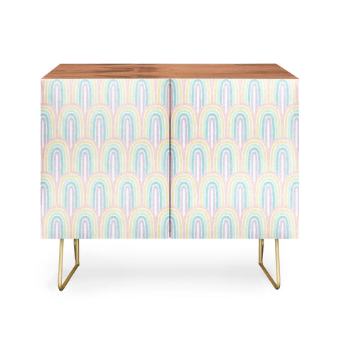 Little Arrow Design Co rainbow scallops pastel Credenza