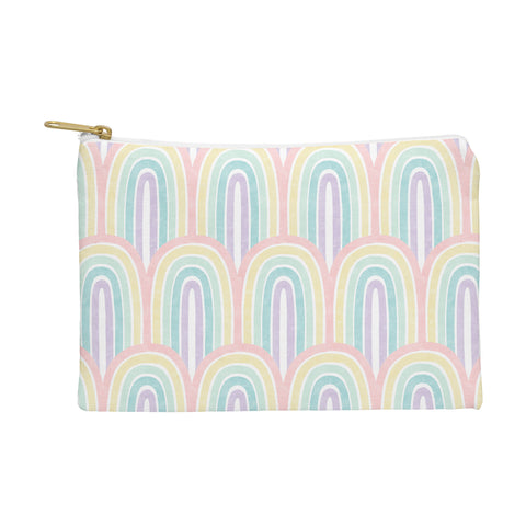 Little Arrow Design Co rainbow scallops pastel Pouch