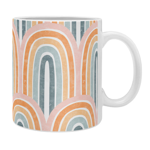 Little Arrow Design Co rainbow scallops pink Coffee Mug