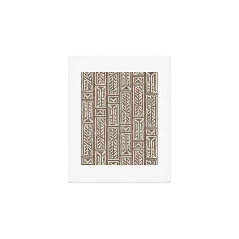 Little Arrow Design Co rayleigh feathers brown Art Print