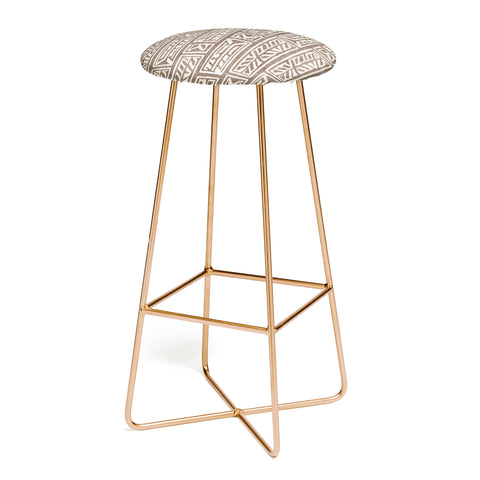 Little Arrow Design Co rayleigh feathers brown Bar Stool