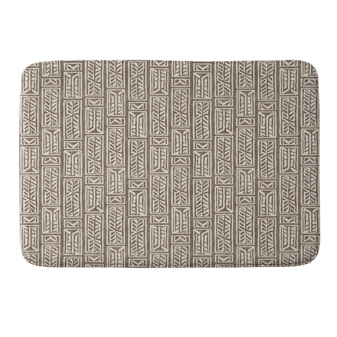 Little Arrow Design Co rayleigh feathers brown Memory Foam Bath Mat