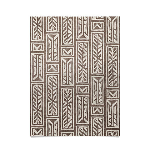 Little Arrow Design Co rayleigh feathers brown Poster