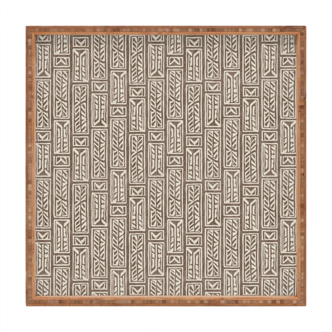 Little Arrow Design Co rayleigh feathers brown Square Tray