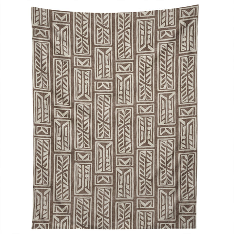 Little Arrow Design Co rayleigh feathers brown Tapestry