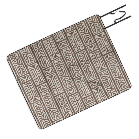 Little Arrow Design Co rayleigh feathers brown Picnic Blanket