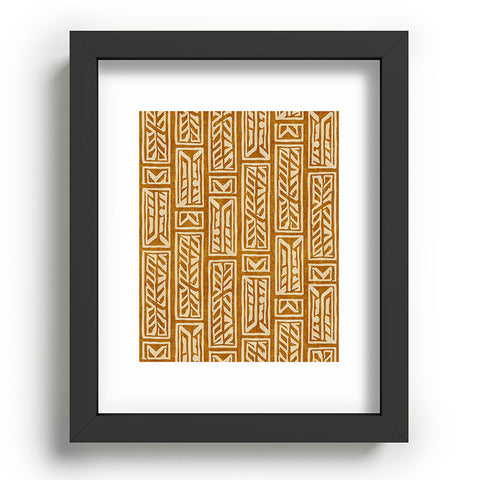 Little Arrow Design Co rayleigh feathers mustard Recessed Framing Rectangle